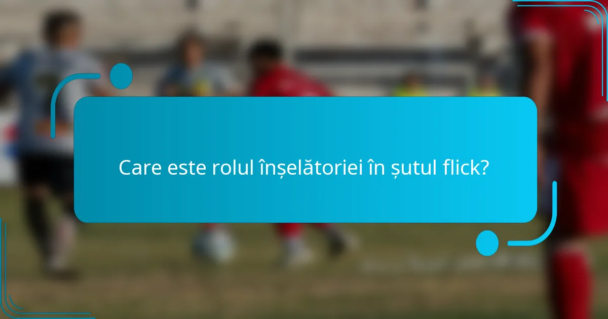 Care este rolul înșelătoriei în șutul flick?